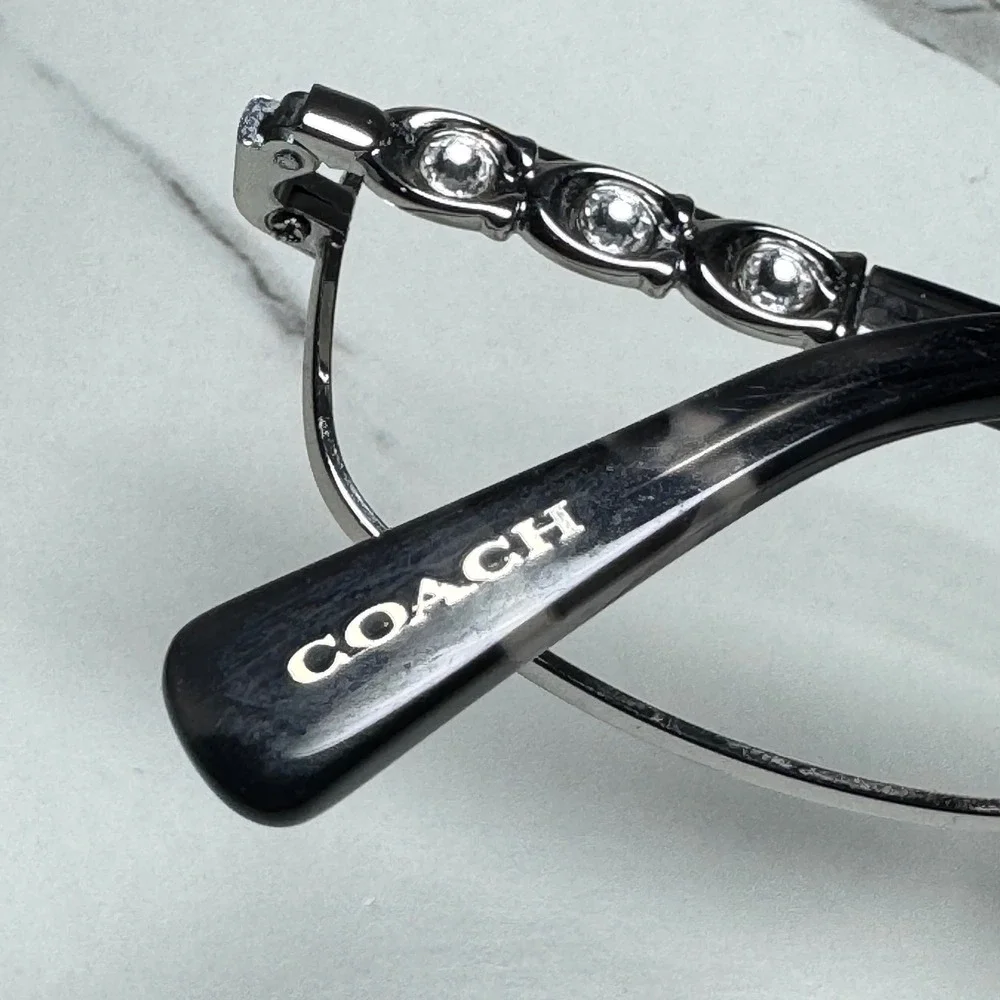 Coach HC 5110B 9001 Shiny Silver Crystal Eyeglass Frames 54-15-140
